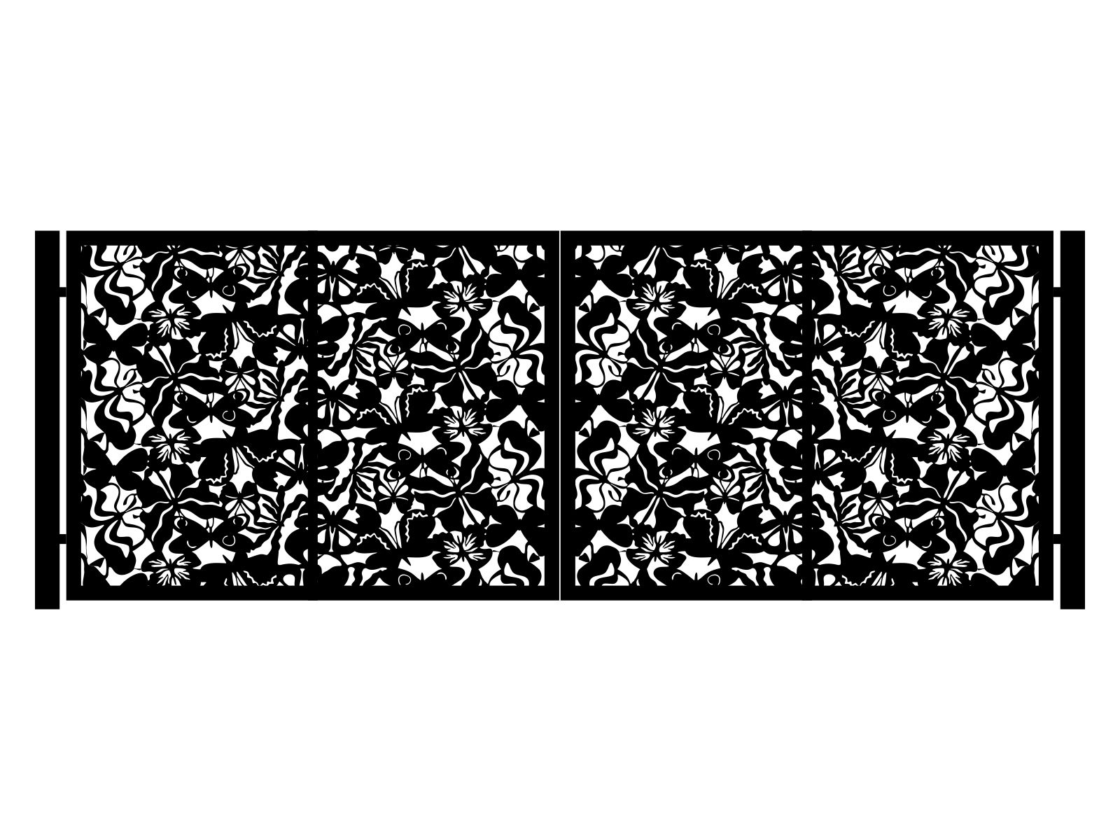 bds000-bot34-150-cza Portail battant Meliore 400×150 cm – Image 1