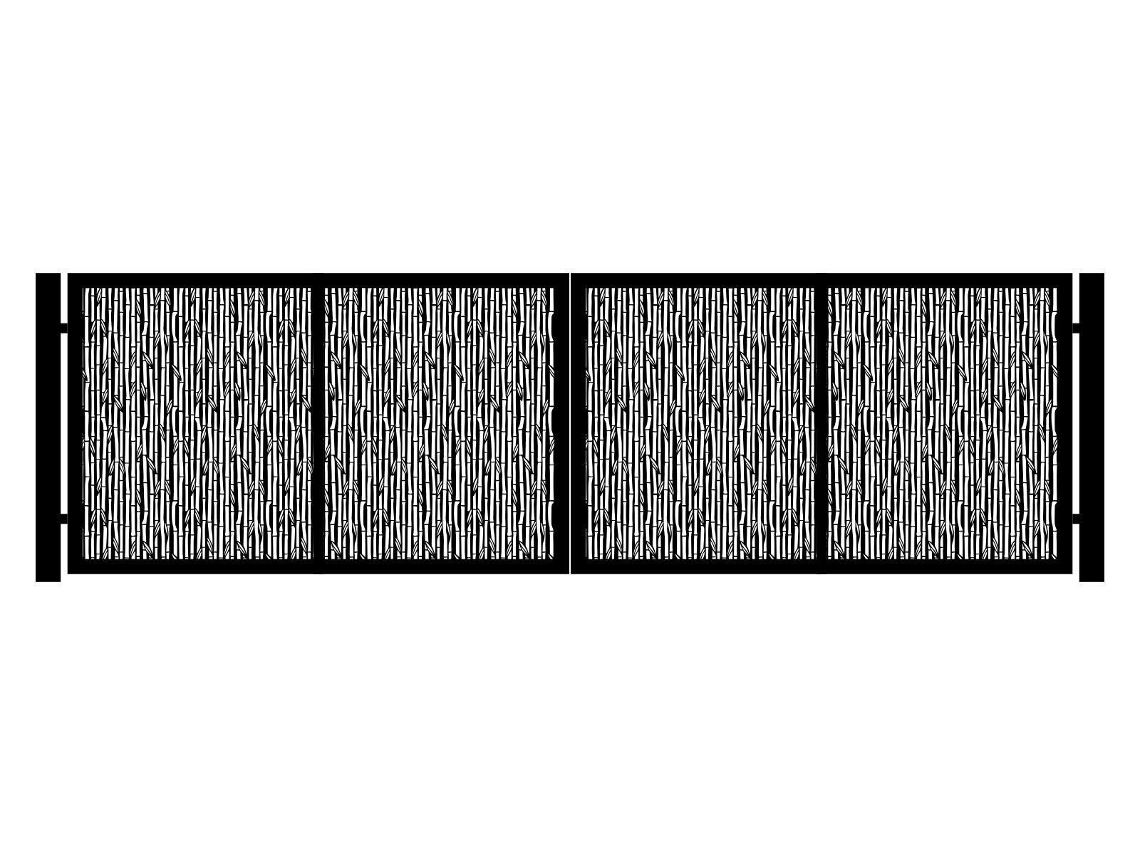 bds000-bot35-120-cza Portail battant Maura 400×120 cm – Image 1