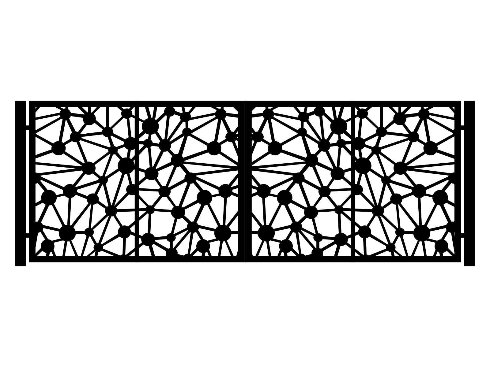 bds000-geo02-150-cza Portail battant Noemi 400×150 cm – Image 1