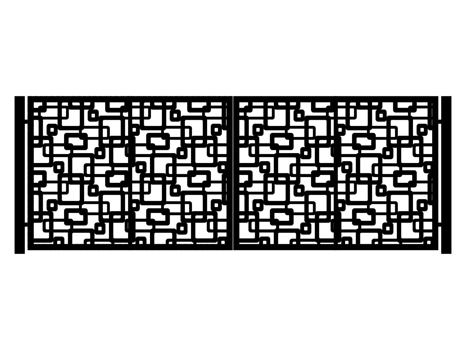 bds000-geo03-150-cza Portail battant Coletta 400×150 cm – Image 1