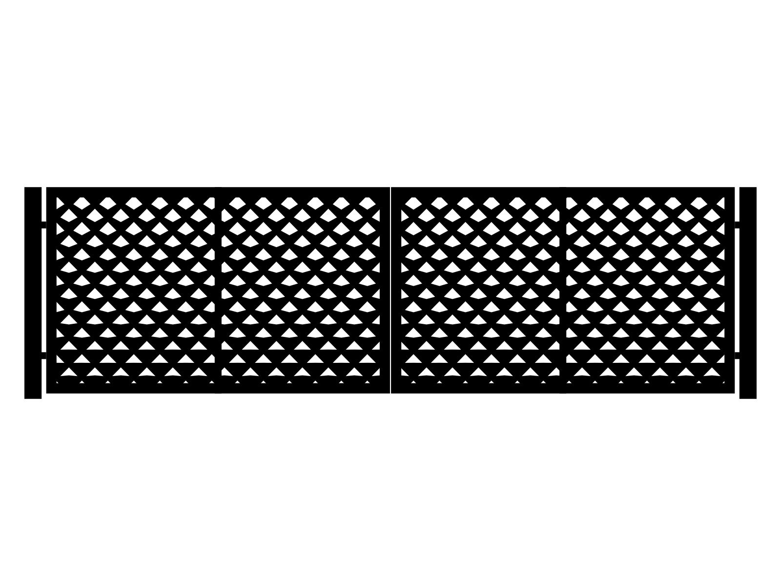 bds000-geo04-120-cza Portail battant Dina 400×120 cm – Image 1