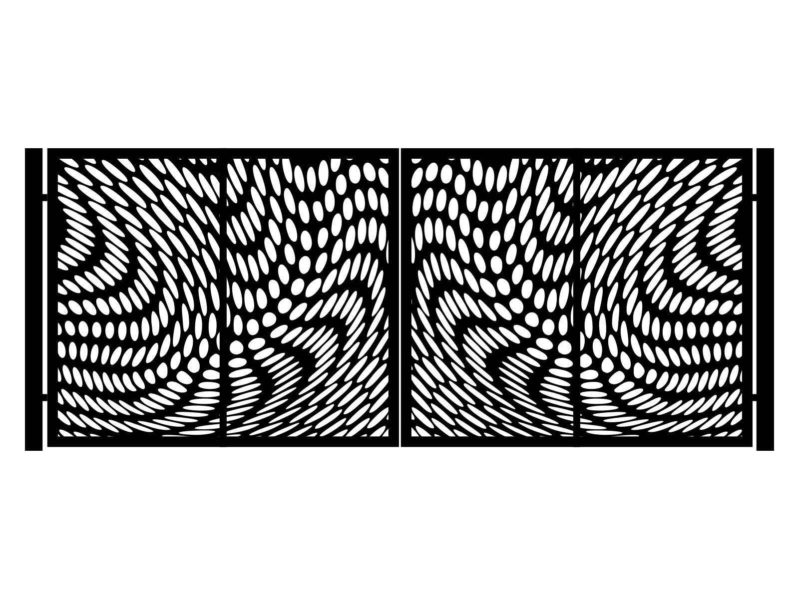 bds000-geo05-170-cza Portail battant Cornelia 400×170 cm – Image 1