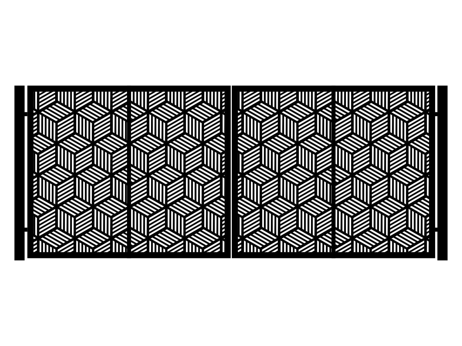 bds000-geo09-170-cza Portail battant Elena 400×170 cm – Image 1