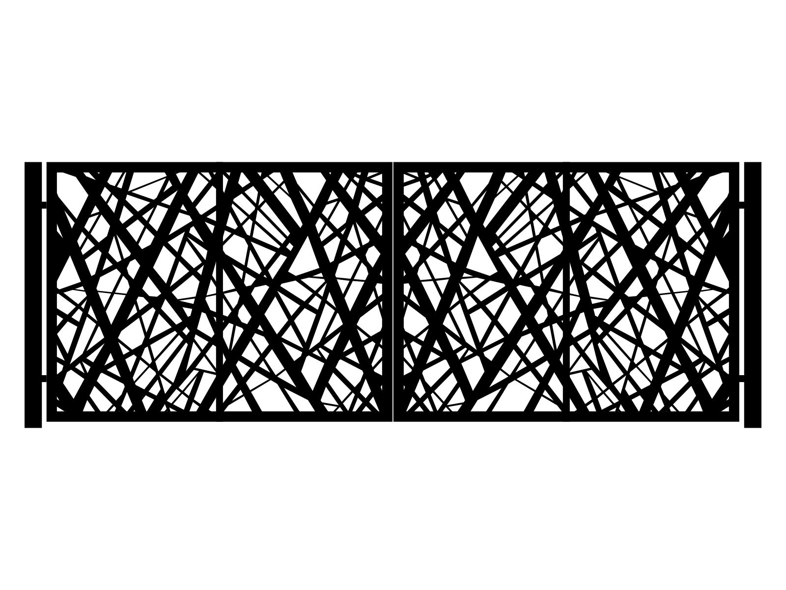 bds000-geo12-150-cza Portail battant Eva 400×150 cm – Image 1