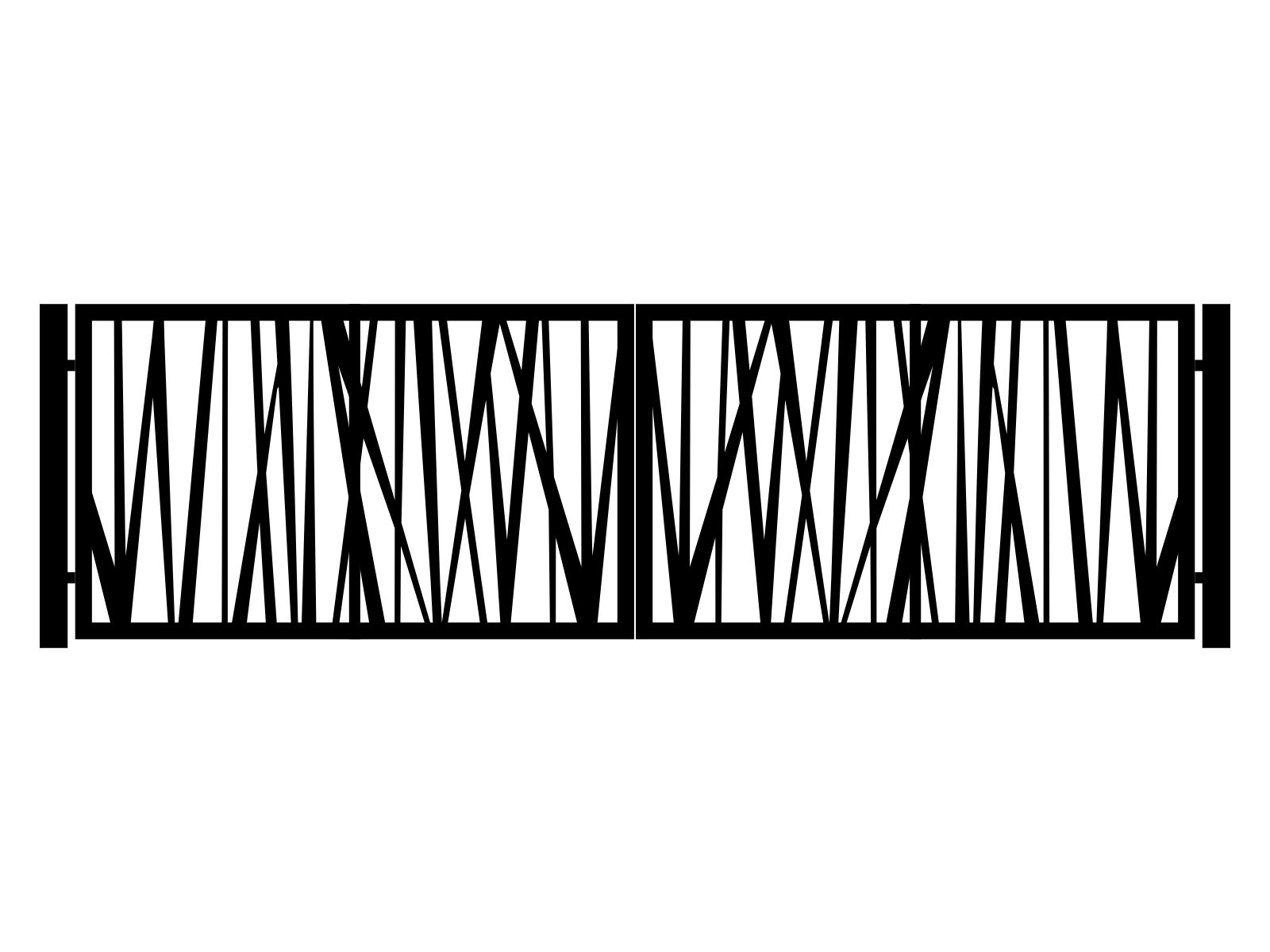 bds000-geo14-120-cza Portail battant Andrea 400×120 cm – Image 1