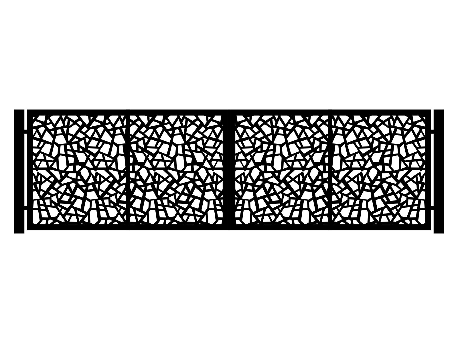 bds000-geo17-120-cza Portail battant Zana 400×120 cm – Image 1