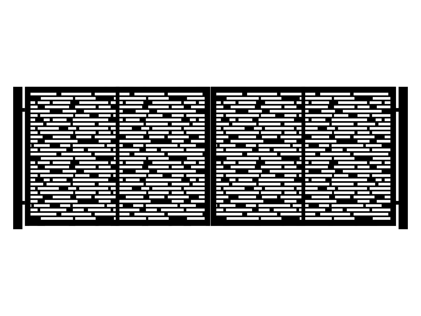 bds000-geo27-150-cza Portail battant Bella 400×150 cm – Image 1