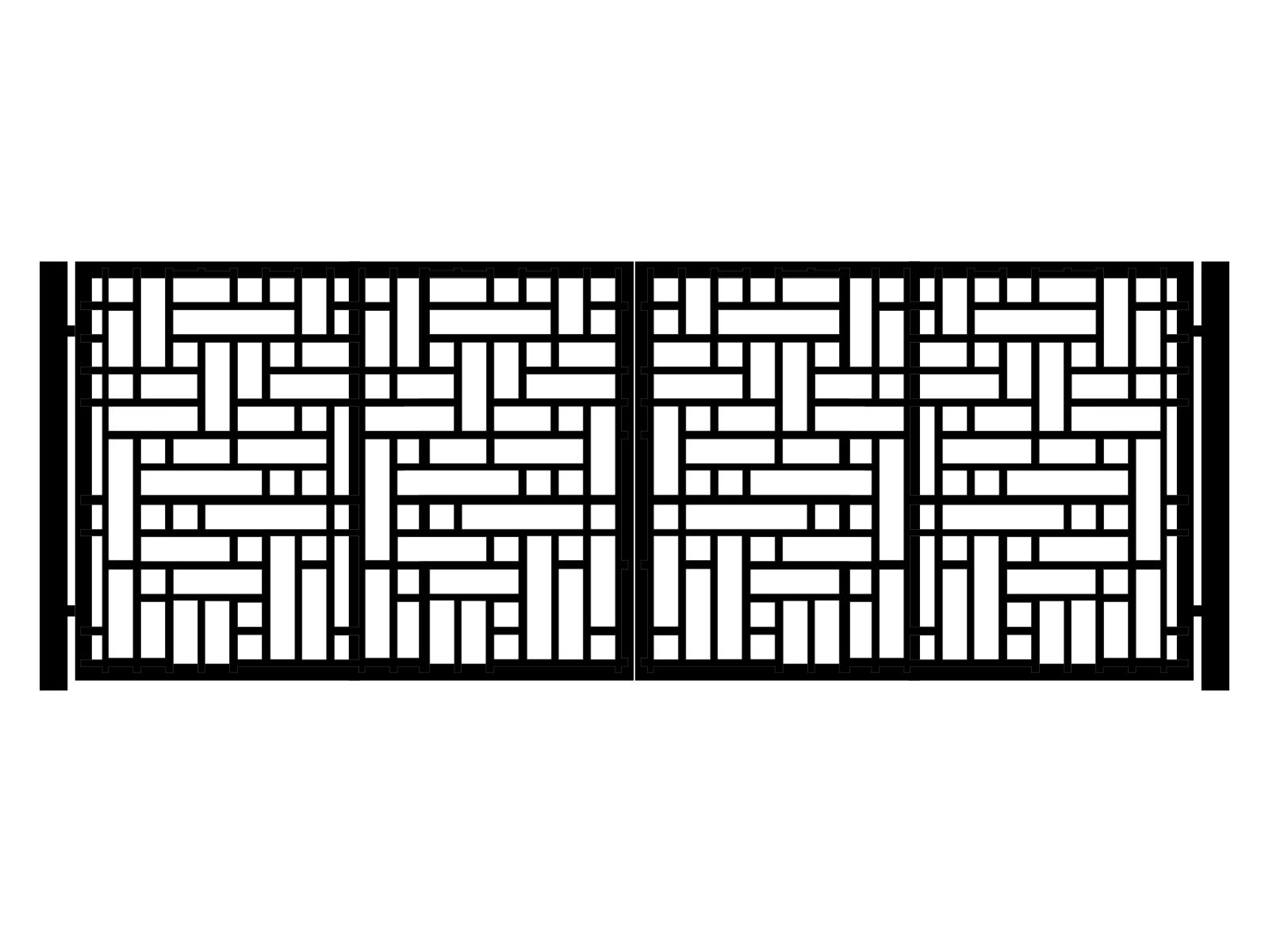 bds000-geo30-150-cza Portail battant Claudia 400×150 cm – Image 1