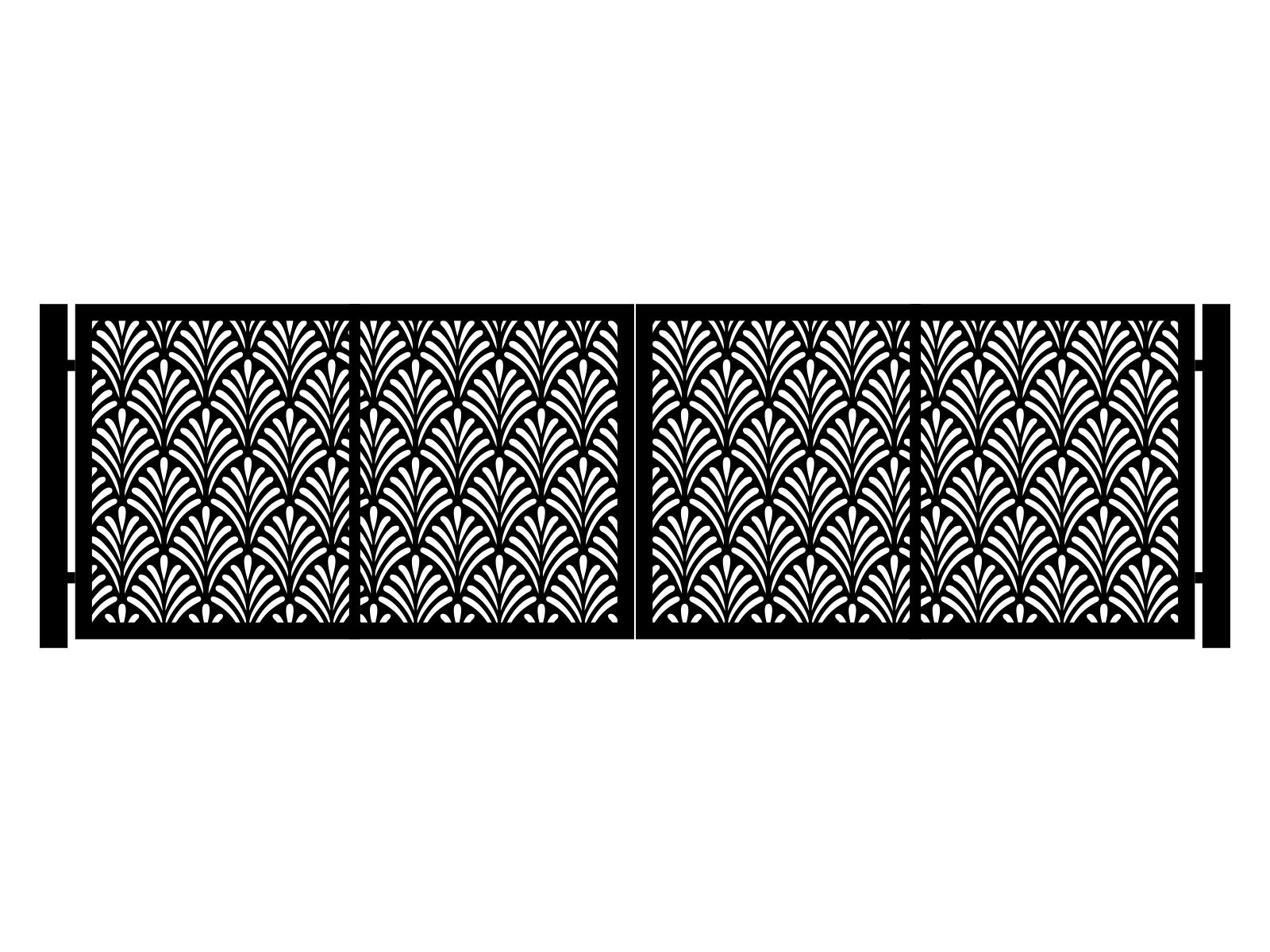 bds000-klas02-120-cza Portail battant Kenza 400×120 cm – Image 1