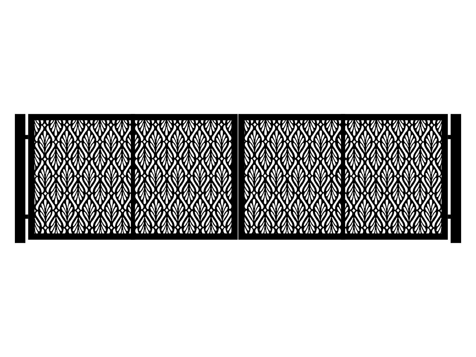 bds000-klas03-120-cza Portail battant Loretta 400×120 cm – Image 1