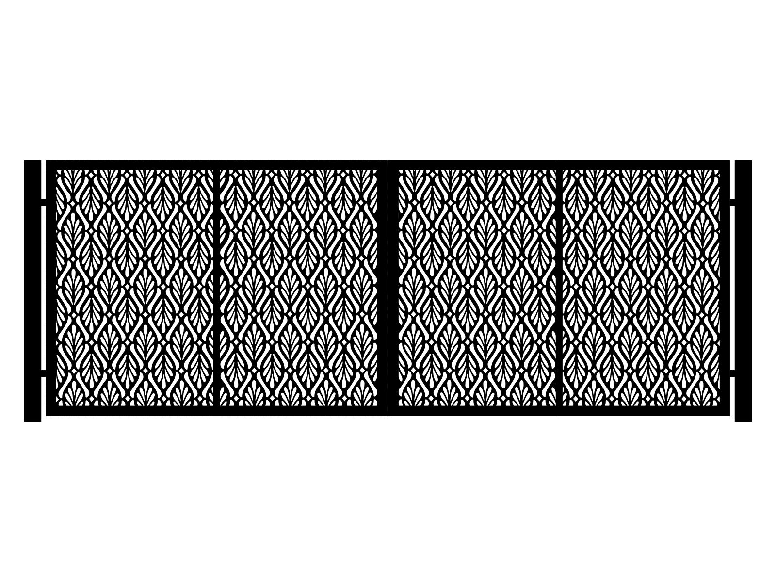 bds000-klas03-150-cza Portail battant Loretta 400×150 cm – Image 1