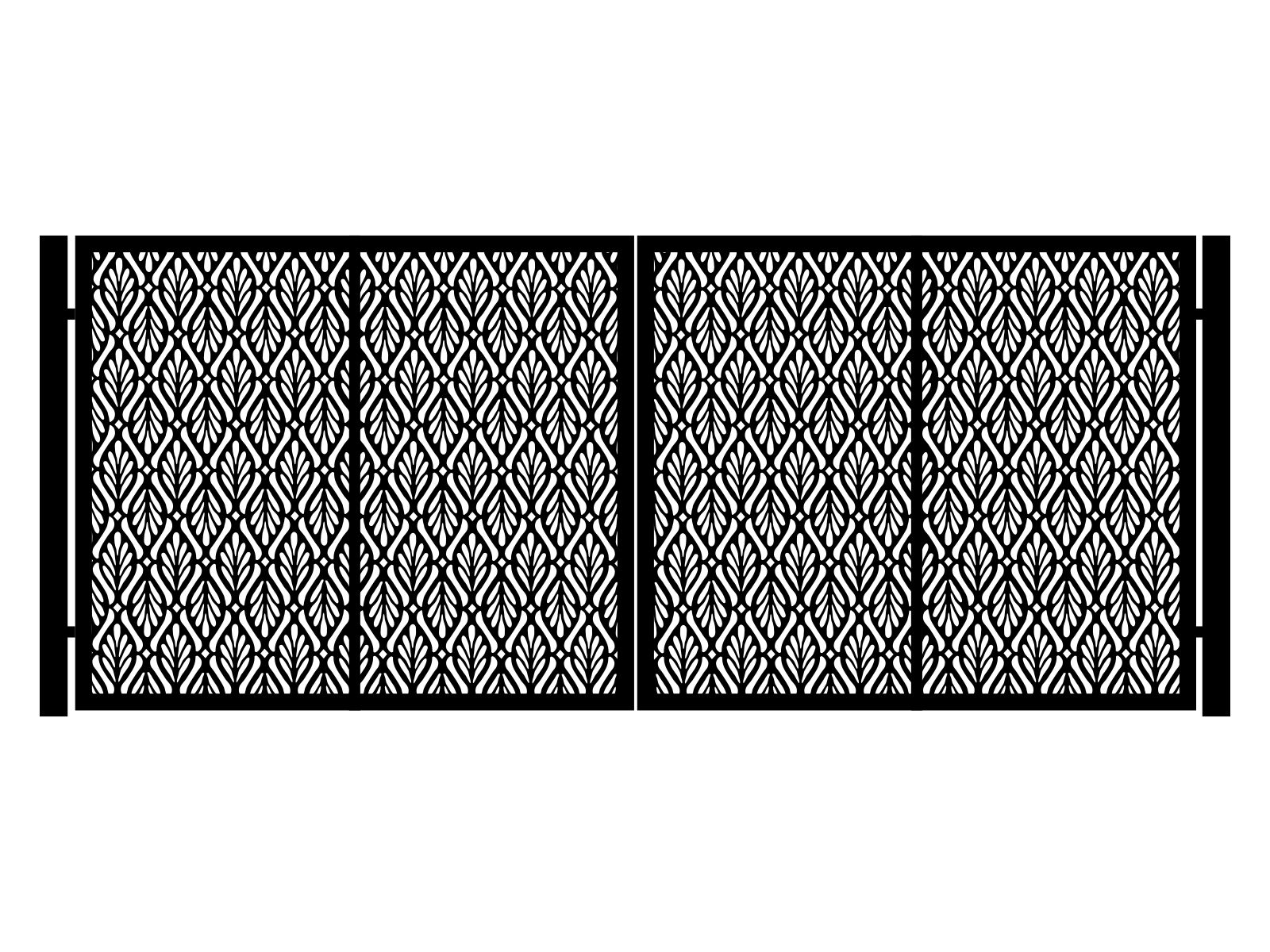 bds000-klas03-170-cza Portail battant Loretta 400×170 cm – Image 1