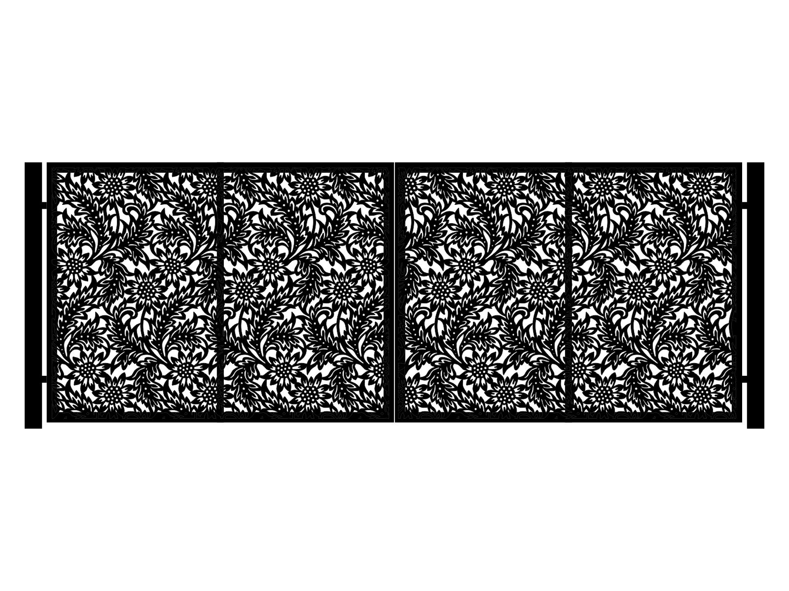 bds000-klas04-150-cza Portail battant Lisa 400×150 cm – Image 1