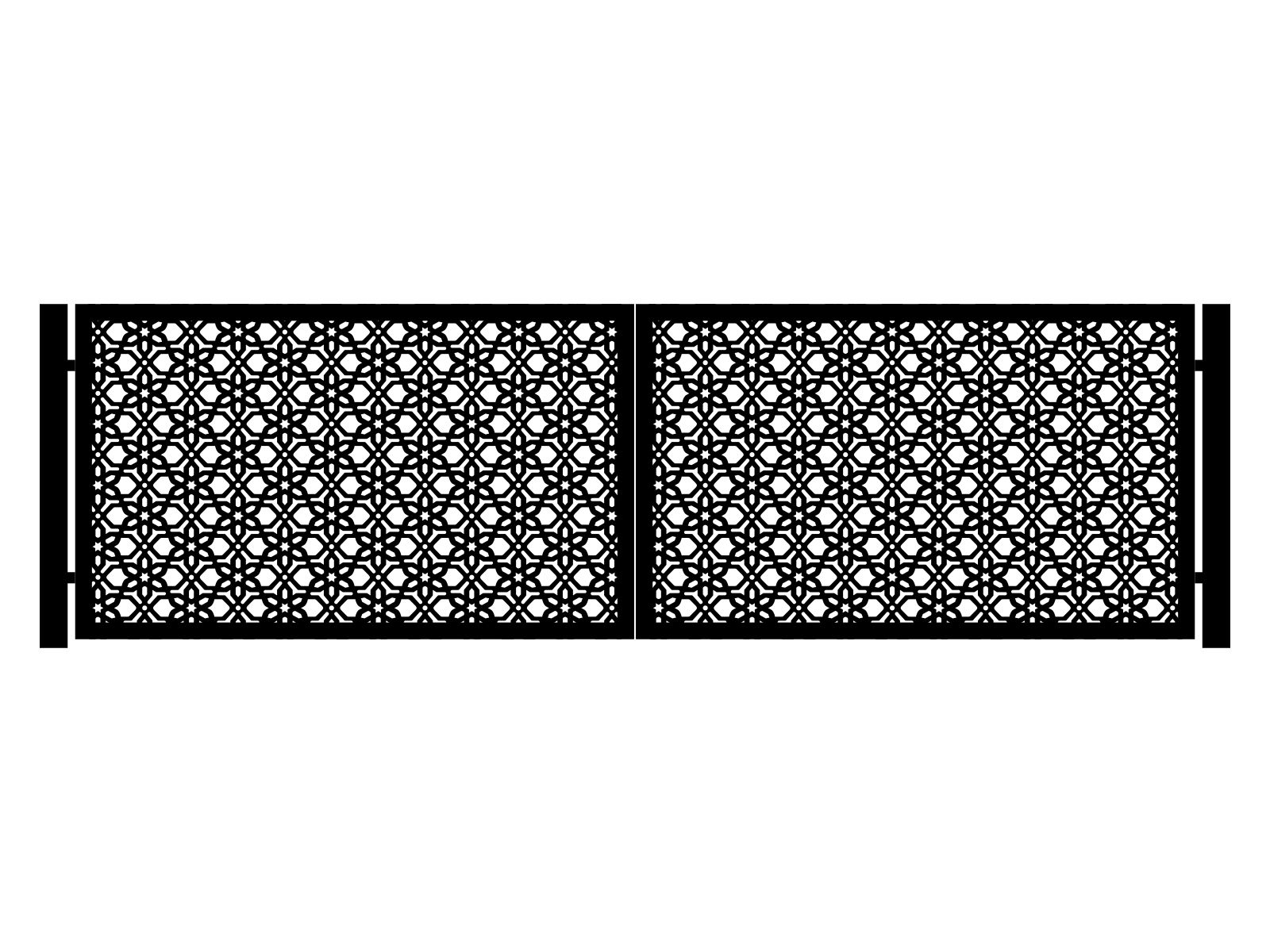 bds000-kps02-120-cza Portail battant Etta 400×120 cm – Image 1