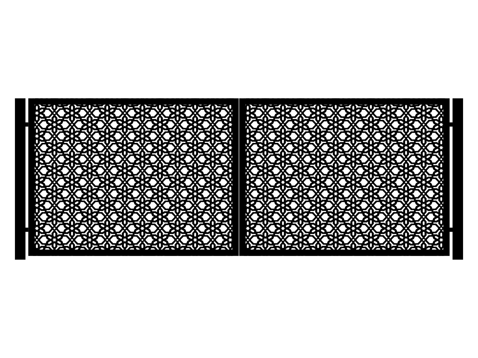 bds000-kps02-150-cza Portail battant Etta 400×150 cm – Image 1