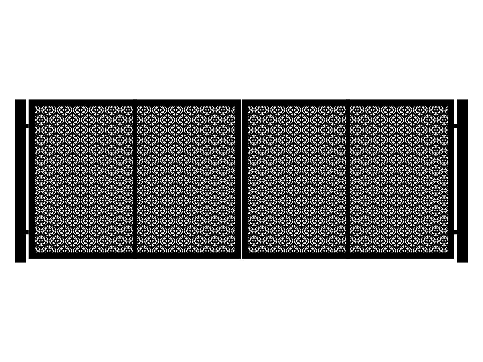 bds000-kps09-150-cza Portail battant Caterina 400×150 cm – Image 1