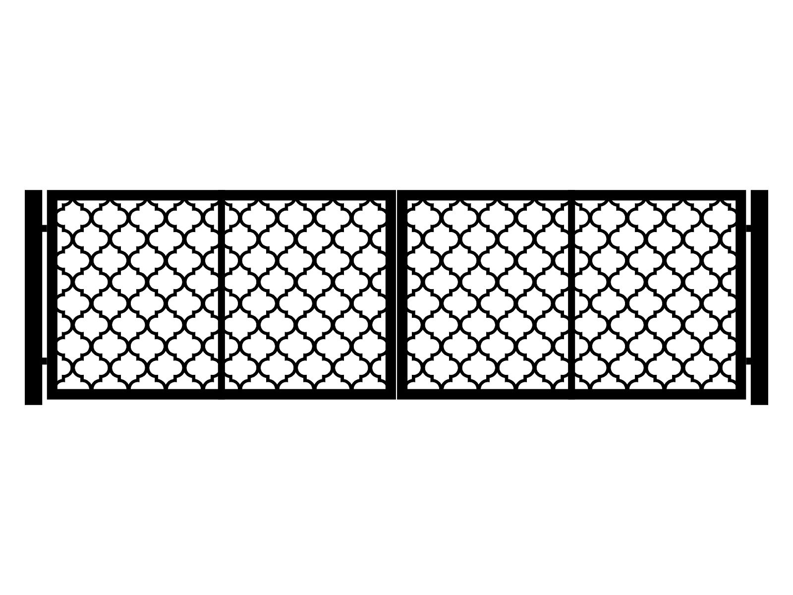 bds000-kps10-120-cza Portail battant Bianca 400×120 cm – Image 1