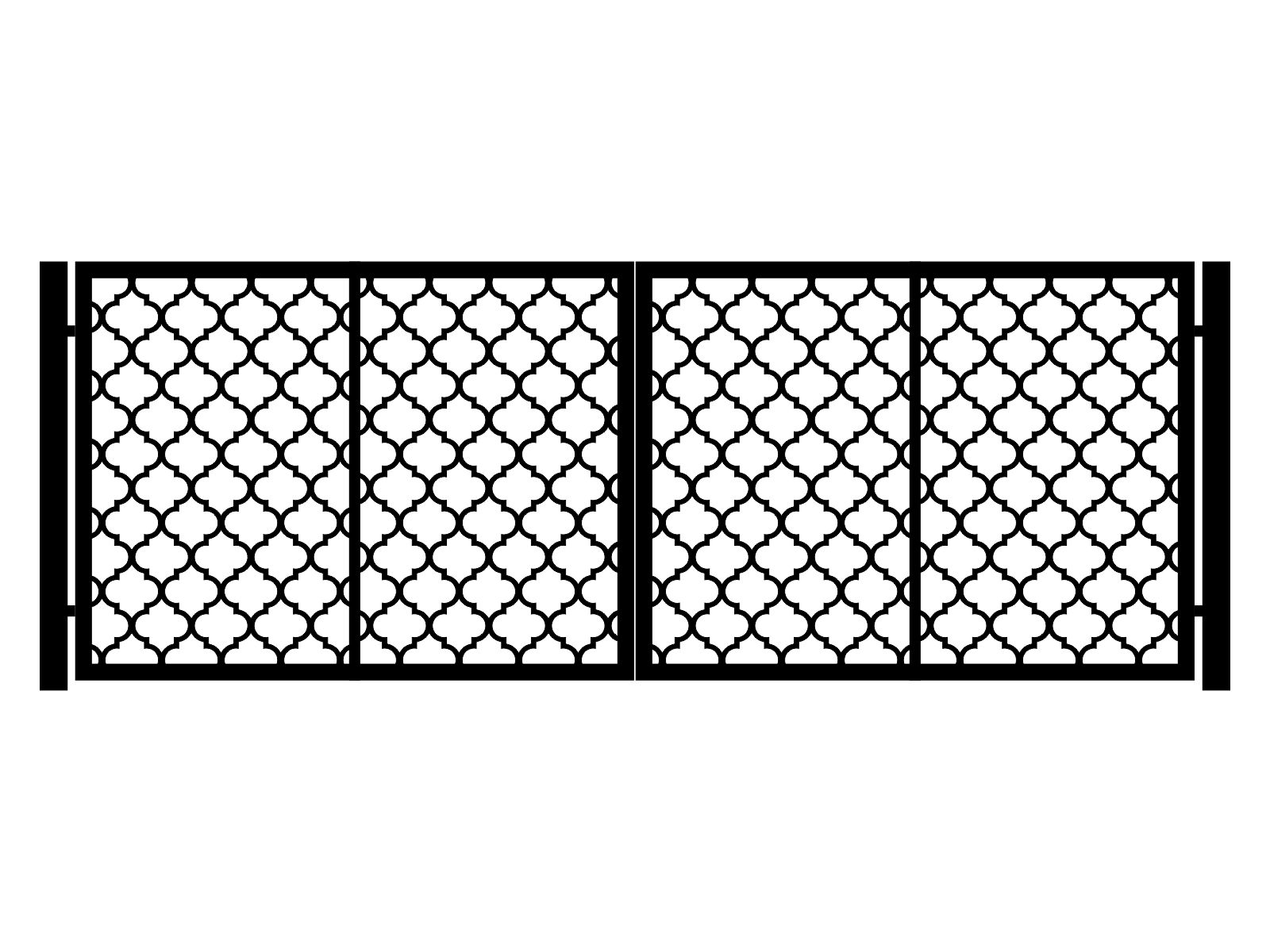 bds000-kps10-150-cza Portail battant Bianca 400×150 cm – Image 1