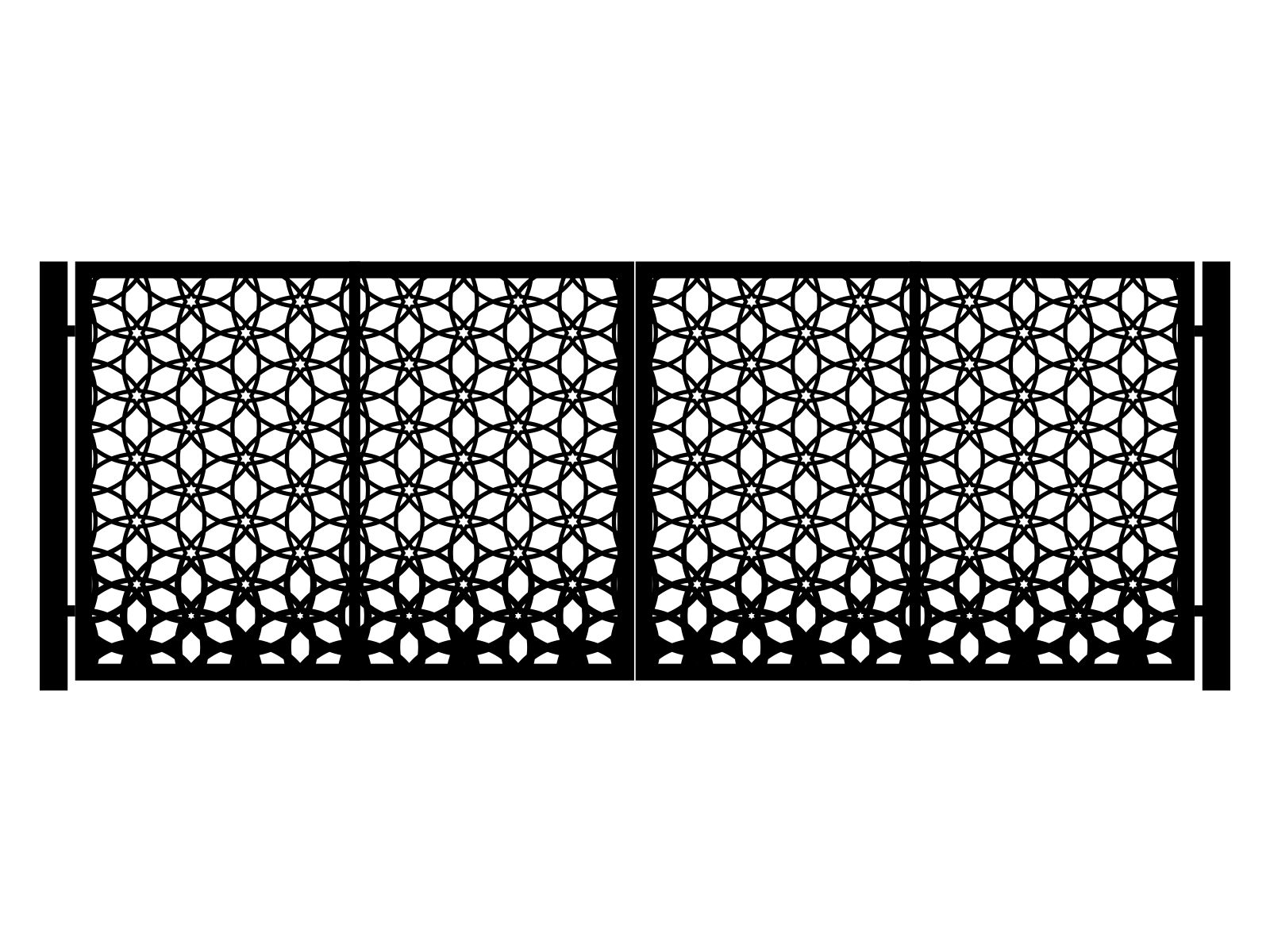 bds000-kps12-150-cza Portail battant Azzurra 400×150 cm – Image 1