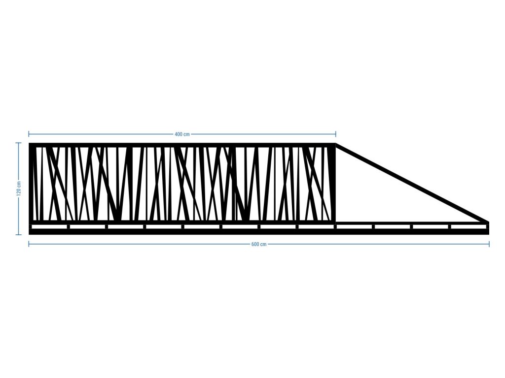 Portail coulissant Andrea 400×120 cm – Image 2
