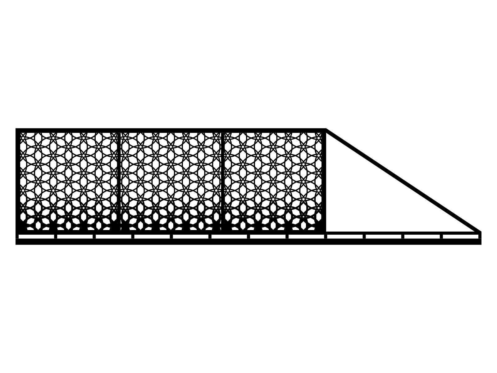 bpr000-kps12-150-cza Portail coulissant Azzurra 600×150 cm – Image 1
