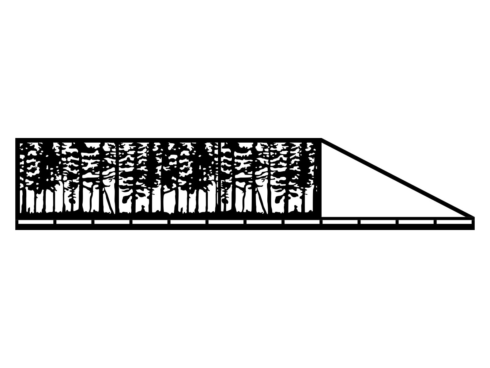 bpr000-nat04-120-cza Portail coulissant Veronica 400×120 cm – Image 1