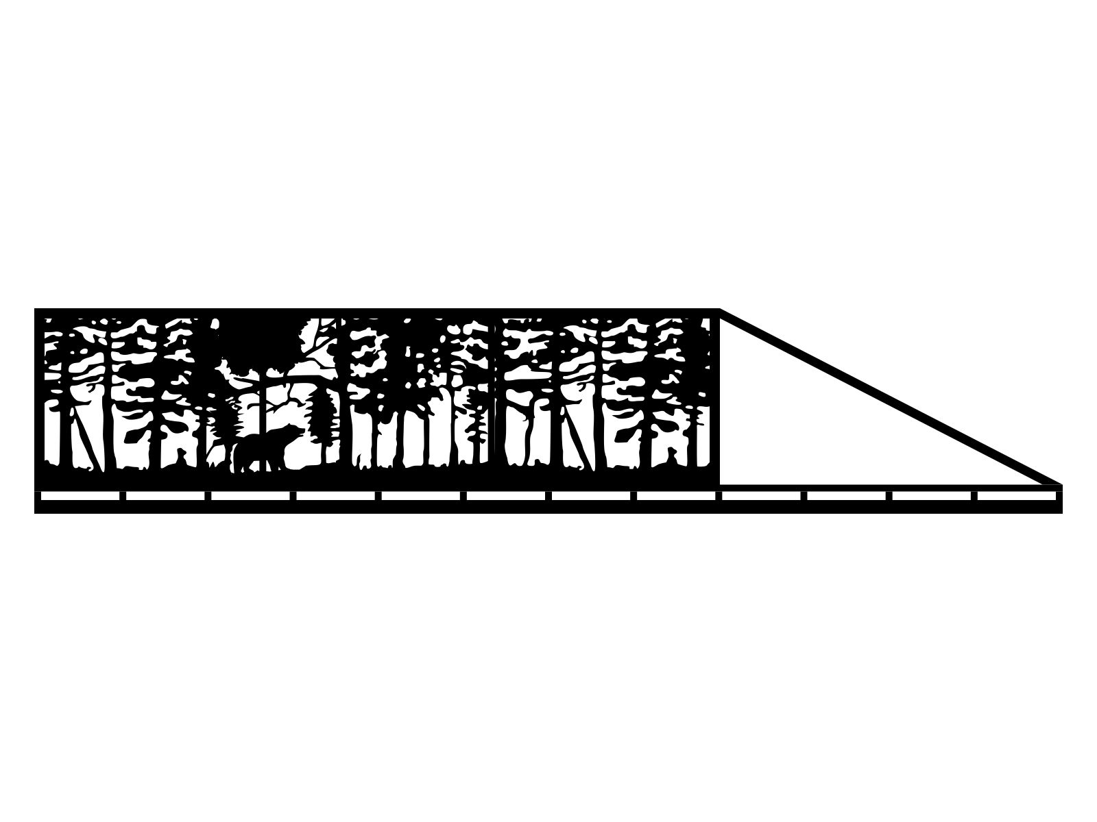 bpr000-nat09-100-cza Portail coulissant Olivia 400×120 cm – Image 1