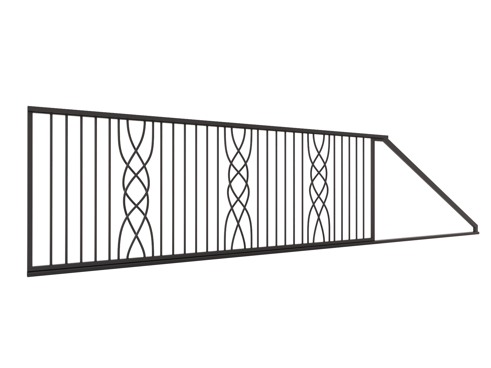 bpr000-rur02-135-cza Portail coulissant Sara 615×135 cm – Image 1