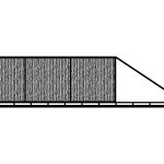 Portail coulissant Maura 600×150 cm