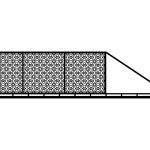 Portail coulissant Gianna 600×150 cm
