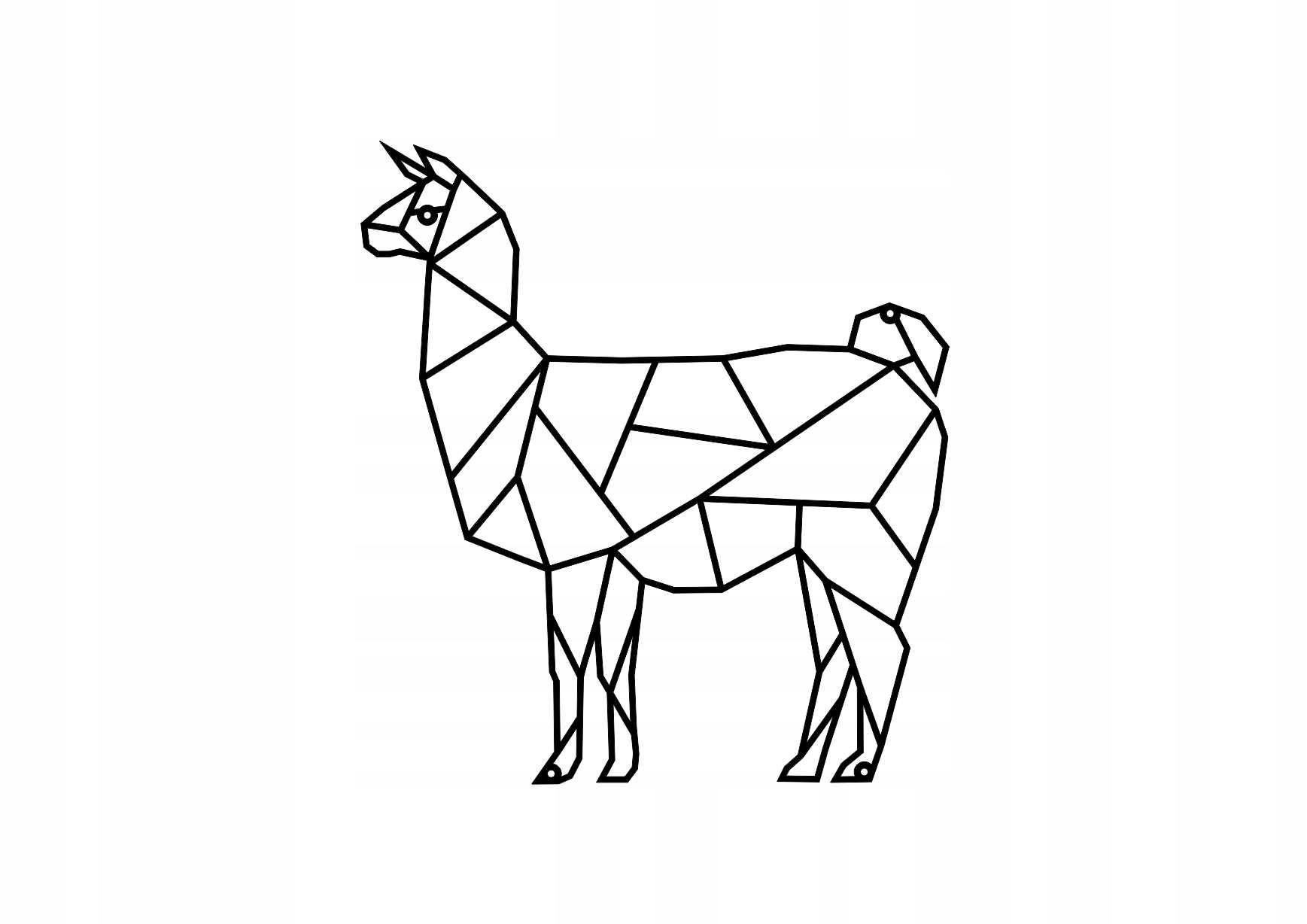 dekoracja-metalowa-scienna-lama-d24-40cm Décoration murale en métal Lama 40 cm – Image 1