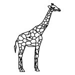 Décoration murale en métal Girafe 50 cm