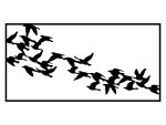 Décoration murale en métal Oiseaux 100 cm