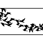 Décoration murale en métal Oiseaux 100 cm