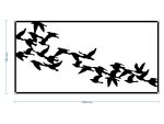 Décoration murale en métal Oiseaux 100 cm – Image 2