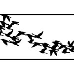 Décoration murale en métal Oiseaux 70 cm