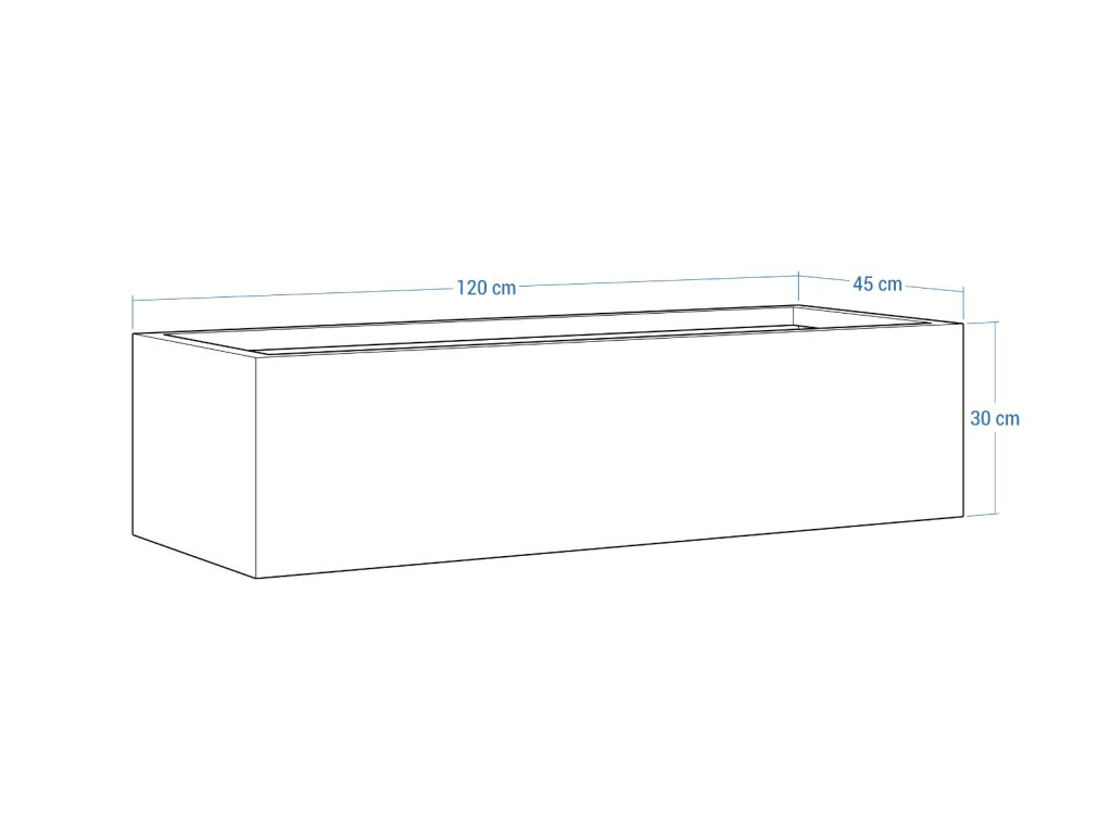 Jardinière extérieures Corten 45x120x30 cm – Image 4