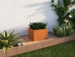 Jardinière extérieures Corten 45x45x30 cm – Image 3