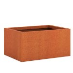 Jardinière de jardin en métal Corten 45x60x30 cm