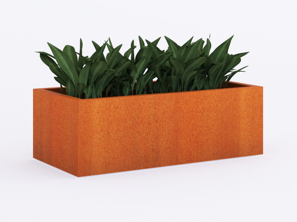 Jardinière extérieures Corten 45x90x30 cm – Image 2