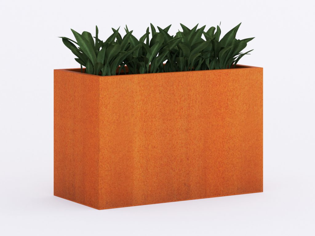 Jardinière extérieures Corten 45x90x60 cm – Image 2
