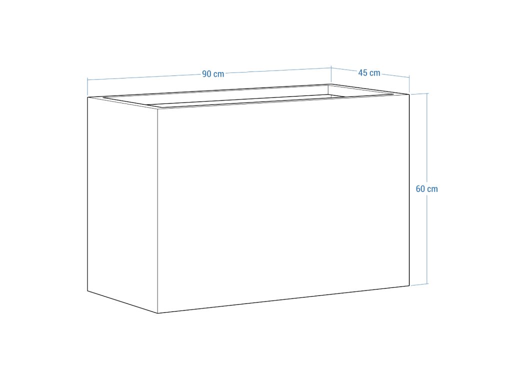 Jardinière extérieures Corten 45x90x60 cm – Image 4