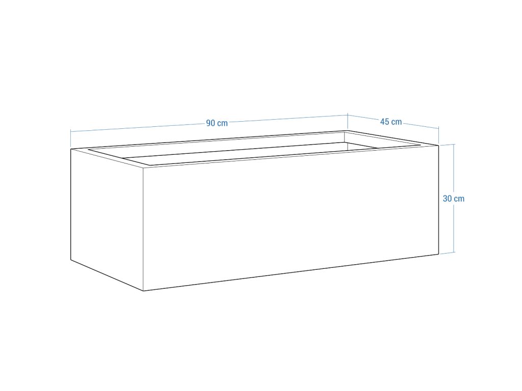 Jardinière extérieures Corten 45x90x30 cm – Image 4