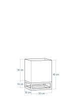 Porte-plante avec un pot profond  30x30x40 – Image 5