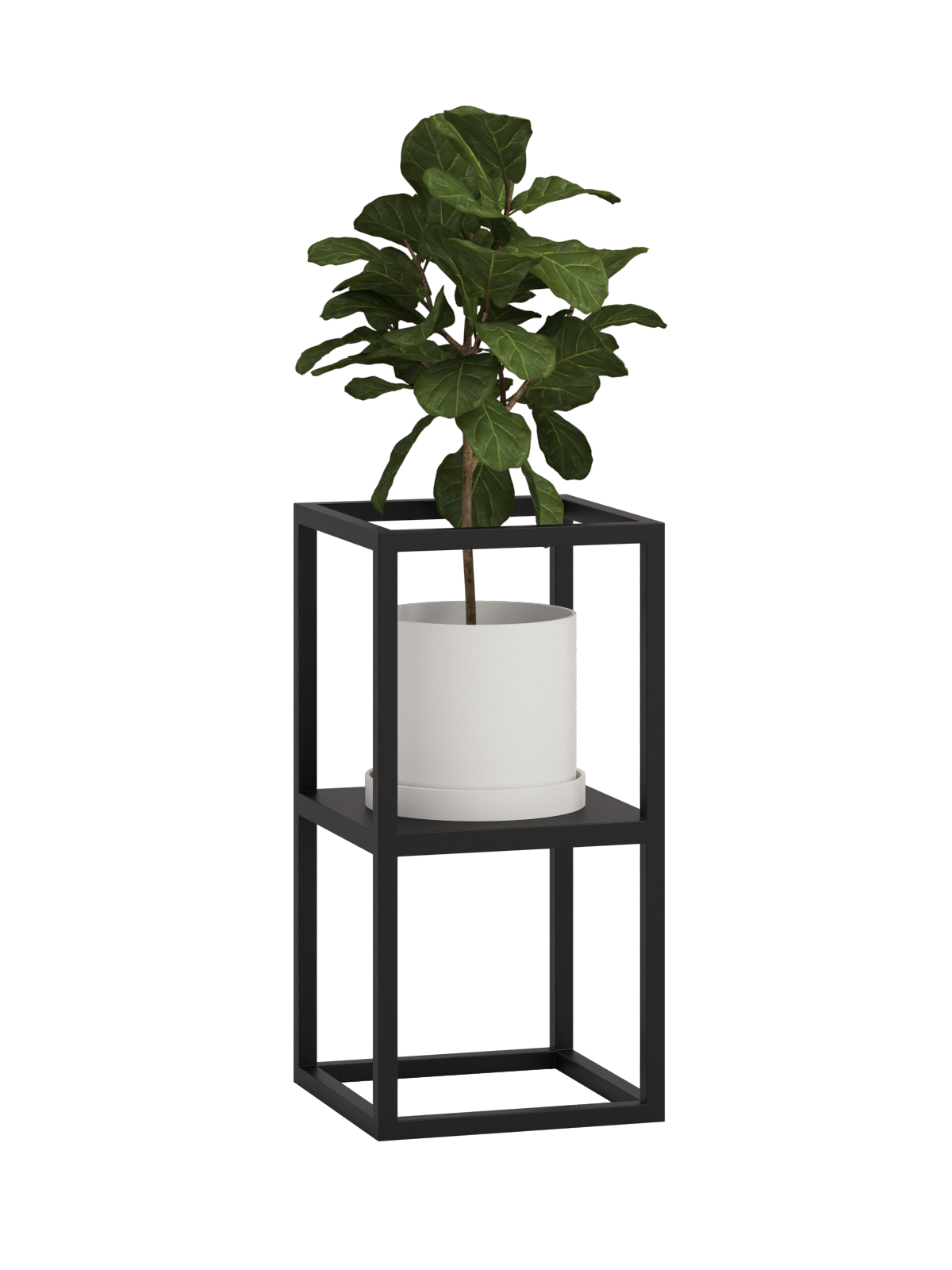 kw-gp-30x30x60-cza Porte-plante avec étagère profonde 30x30x60 – Image 1