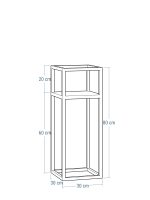 Porte-plante Loft industriel avec étagère  l – Image 3