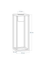 Porte-plante TUBE loft  L 30x30x80 – Image 3
