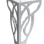 Pied de meuble Louis en chrome