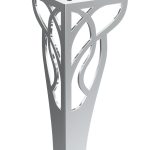 Pied de meuble Louis chrome