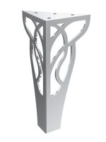 Pied de meuble Louis chrome